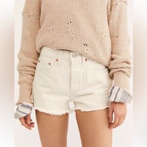 Levi's 501 High-Rise Denim Shorts - Natural Instinct - Sz W 24